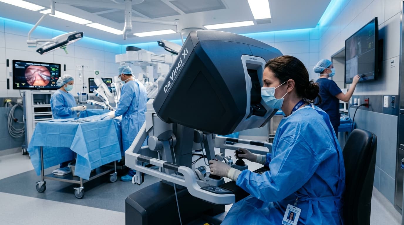 Console de chirurgie robotique en urologie à Rabat